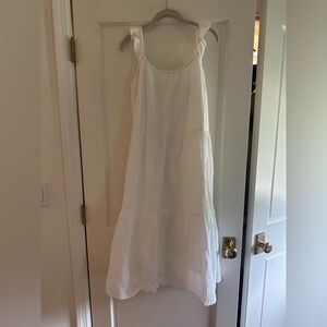 Rails White Gauze V-Neck Sundress